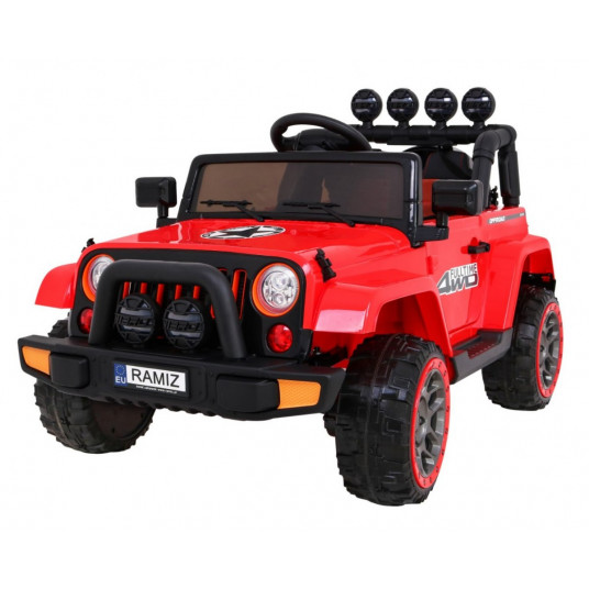 Vienvietis visureigis Full time 4WD, raudonas