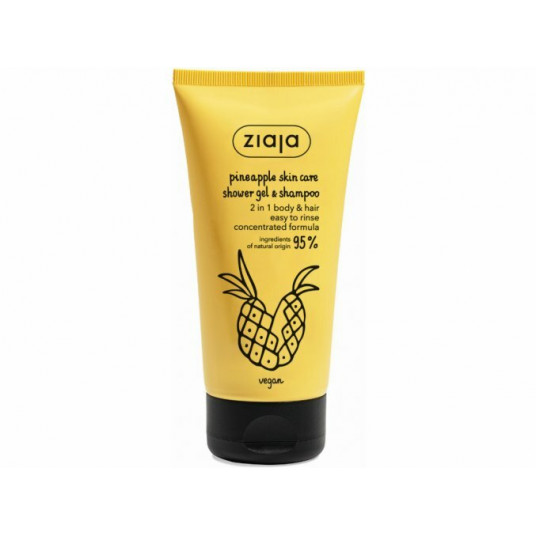 Ziaja - Pineapple Skin Care Energizing Shower Gel & Shampoo ( Show er Gel & Shampoo) 160 ml