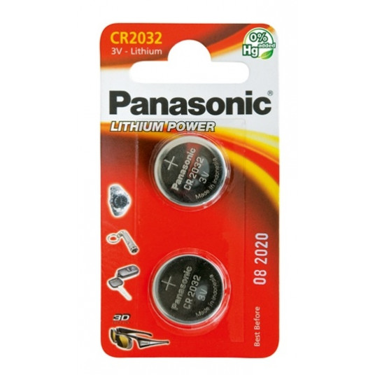  Baterijos Panasonic LITHIUM CR2032 - 2BP 