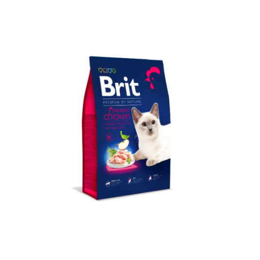 Sausas pašaras Brit Premium by Nature Cat Sterilized s.m. katėms 1,5kg