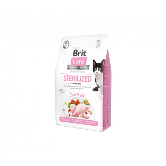  Sausas pašaras Brit Care Cat GF Sterilized Sensitive s.m. katėms 7 kg 