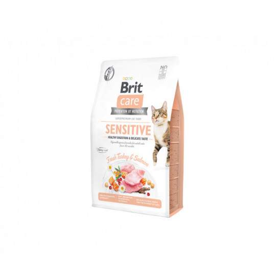  Sausas pašaras Brit Care Cat GF Sensitive Healthy Digestion&Delicate Taste s.m. katėms 2 kg 