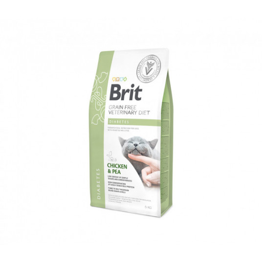  Sausas pašaras Brit GF Veterinary Diets Cat Diabetes katėms 0,4 kg 