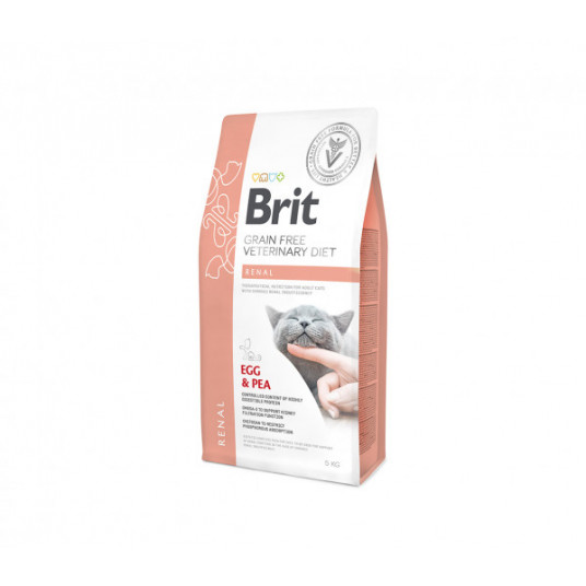 Sausas pašaras Brit GF Veterinary Diets Cat Renal katėms 5 kg