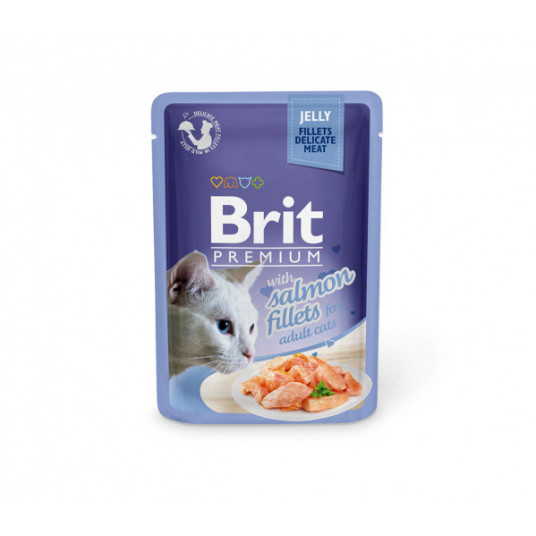  Konservai katėms Brit Premium Cat Delicate kons. katėms maiš. Salmon in Jelly 85 g 