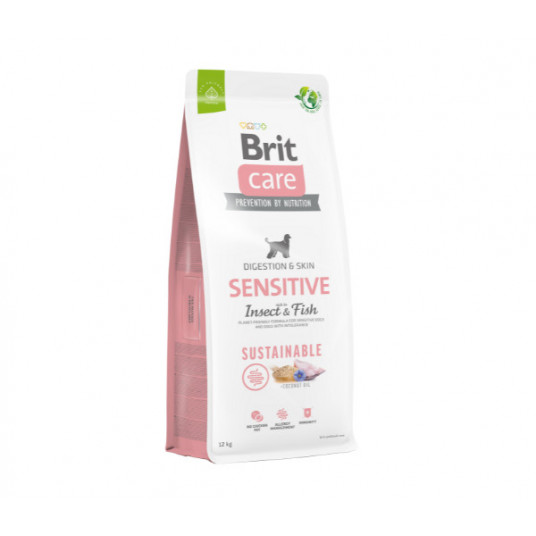  Sausas pašaras Brit Care Sustainable Sensitive Insect&Fish sausas maistas šunims su vabzdžiais ir žuvimi 3 kg 