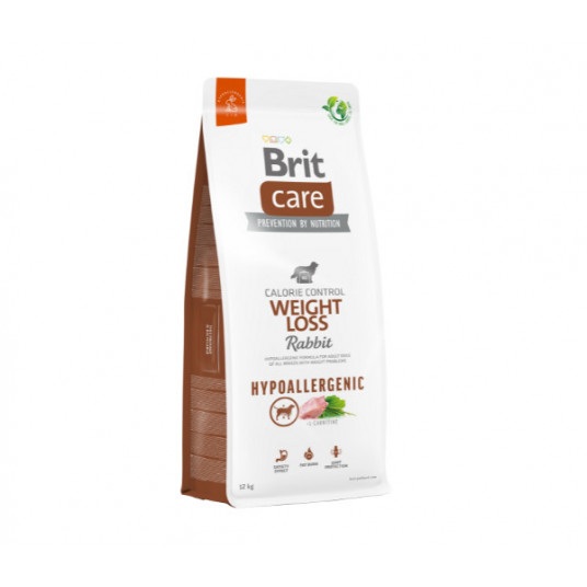 Sausas pašaras Brit Care Hypoallergenic Weight Loss Rabbit sausas maistas šunims su triušiena 12 kg