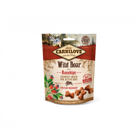 Skanėstas šunims Carnilove Dog skanėstas Wild Boar with Rosehips with fresh meat 200 g
