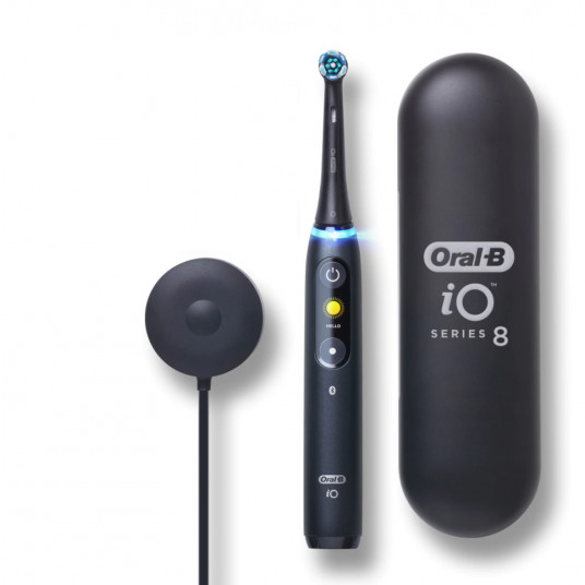  Oral-B Electric toothbrush iO Series 8N Rechargeable, For adults, Number of brush heads included 3, Number of teeth brushing modes 6, Black Onyx 
