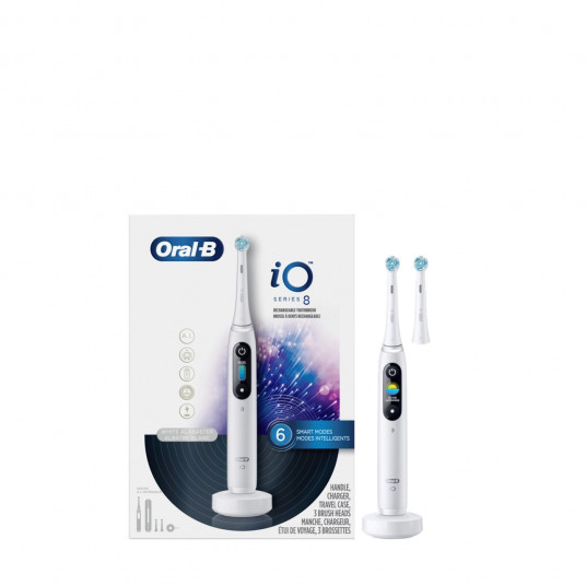  Oral-B Electric Toothbrush iO8 Series Rechargeable, For adults, Number of brush heads included 1, Number of teeth brushing modes 6, White Alabaster 