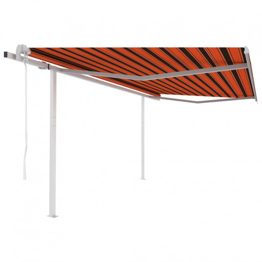 Automatiniu būdu ištraukiama markizė, oranžinė ir ruda, 4,5x3m