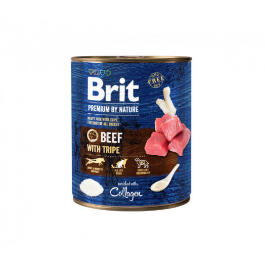  Brit Premium by Nature kons. šunims Beef with Tripes 400 g 