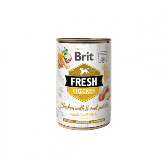 Brit Fresh konservai šunims Chicken&Sweet Potato 400 g