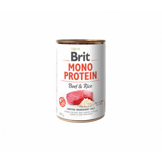  Brit Care kons. šunims Mono Protein Beef&Rice 400 g 