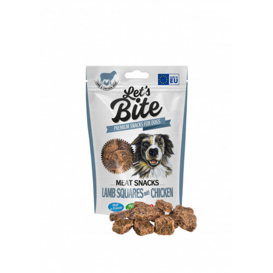 Brit Let's Bite Lamb Squares with Chicken skanėstai šunims su ėriena ir vištiena 80 g