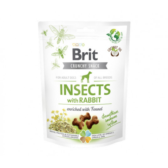  Brit Care Crunchy Cracker Insects with Rabbit skanėstai šunims 200 g 