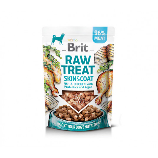 Brit Dog skanėstas Raw freeze-dried Skin&Coat Fish&Chicken 40g