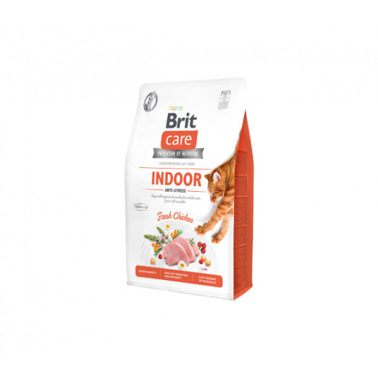  Pašaras katėms Brit Care Cat GF Indoor Anti-stress katėms 0,4 kg 