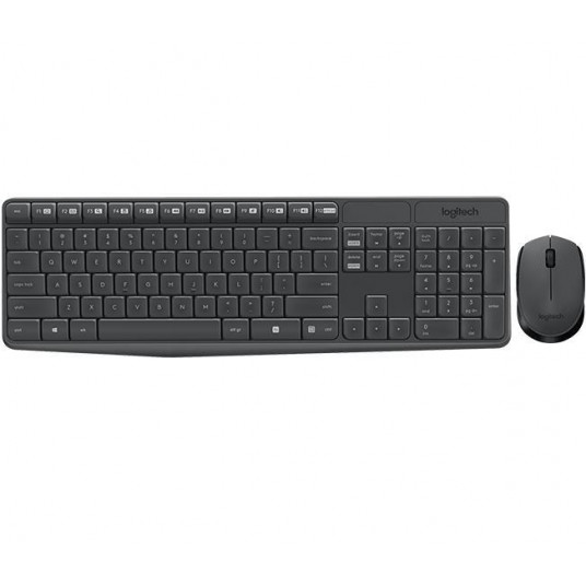  Klaviatūros ir pelės rinkinys Logitech MK235 Wireless Keyboard & Mouse, EN/RU 