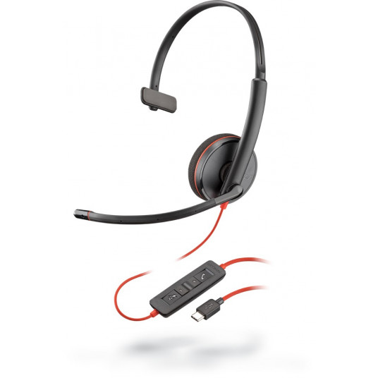  POLY Blackwire C3215 Laisvų rankų įranga Vielinis Su lankeliu Biuras / skambučių centras USB A tipo Juoda 