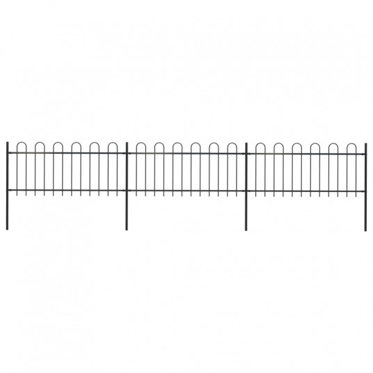  Sodo tvora su apvaliais viršugaliais, juoda, 5,1x0,8 m, plienas 