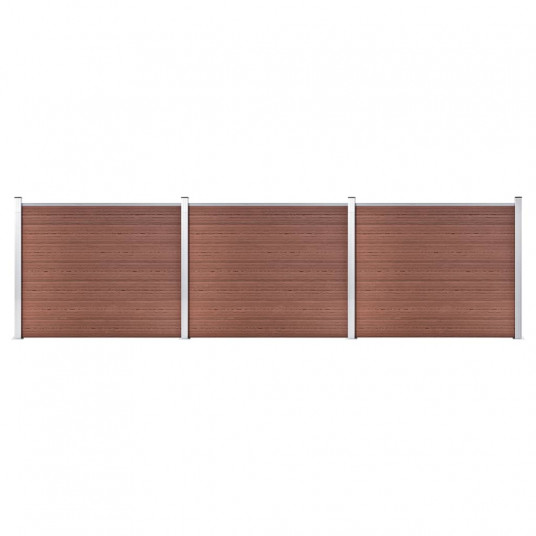 Tvoros segmentų rinkinys, rudas, 526x146cm, WPC