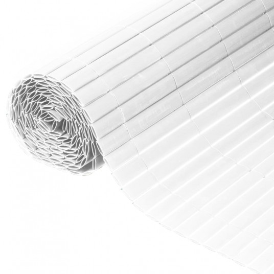 Nature Dvipusė sodo pertvara, baltos spalvos, 1x3m, PVC