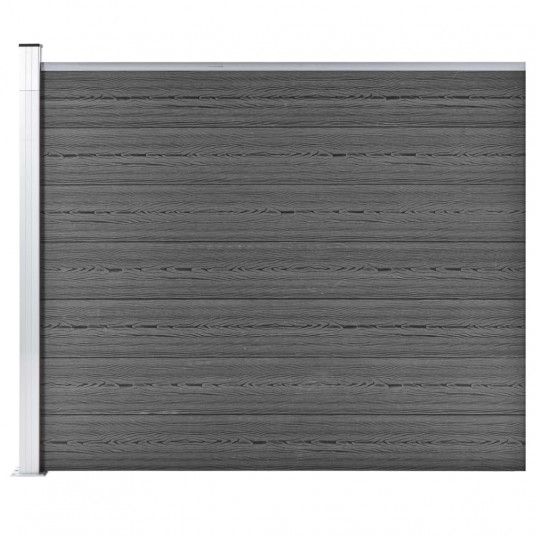 Tvoros segmentas, juodos spalvos, 175x146cm, WPC