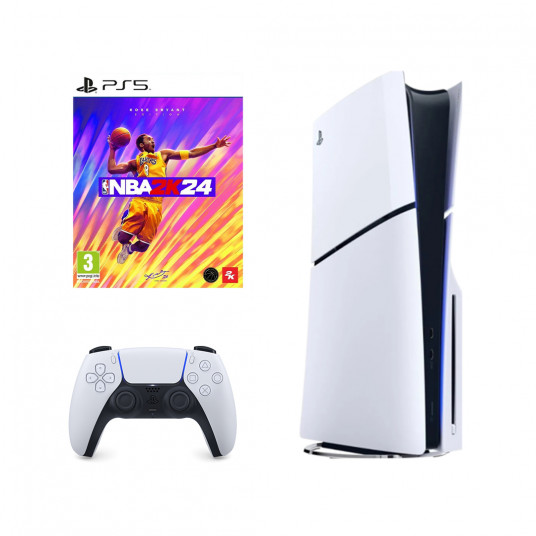  Žaidimų konsolė Sony Playstation 5 Slim (PS5) 1TB White + NBA 2K24 Kobe Bryant Edition PS5 DISK 