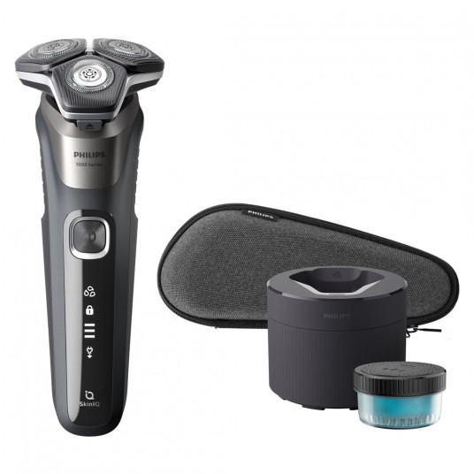  Philips SHAVER Series 5000 S5887/50 skustuvas vyrams Rotorinis skustuvas Apkarpymo mašinėlė Pilka 