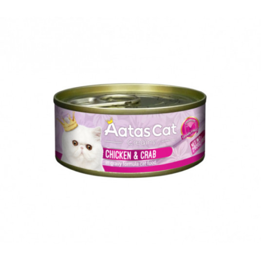  Aatas Cat Creamy konservas katėms Chicken&Crab 80 g 