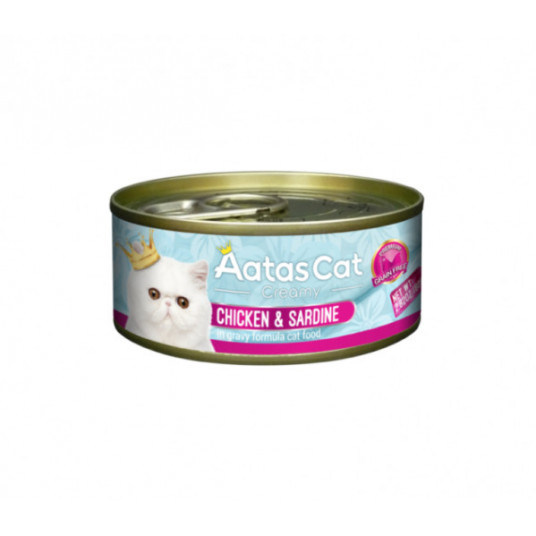  Aatas Cat Creamy konservas katėms Chicken&Sardine 80 g 