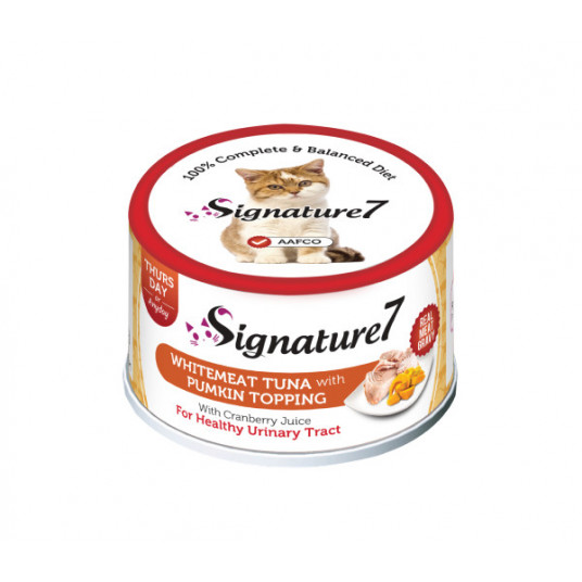  Signature7 Whitemeat Tuna with Pumpkin konservai katėms su tunu ir moliūgais 70 g 