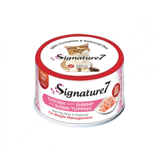  Signature7 Chicken with Shrimp & Surimi konservai katėms su vištiena ir krevetėmis 70 g 