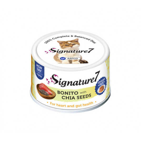 Signature7 Bonito with Chia Pate konservai katėms su tunu ir šalavijo sėklomis 80 g
