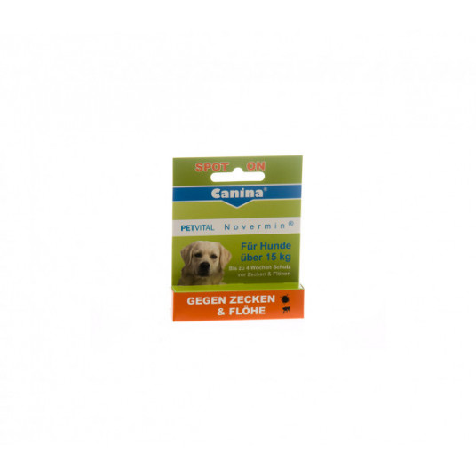 Canina Petvital Novermin lašai šunims virš 15kg 4ml