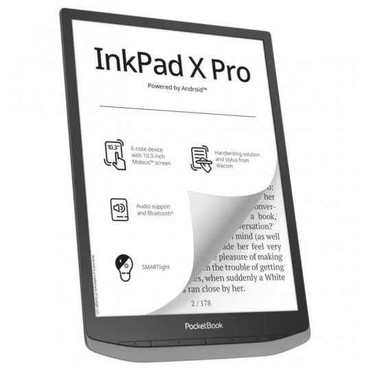  E-Reader|POCKETBOOK|InkPad X Pro|10.3"|1872x1404|1xUSB-C|Wireless LAN|Bluetooth|Grey|PB1040D-M-WW 