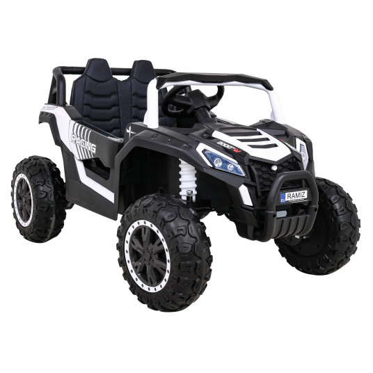 Vienvietis elektromobilis Buggy UTV 2000M Racing, baltas