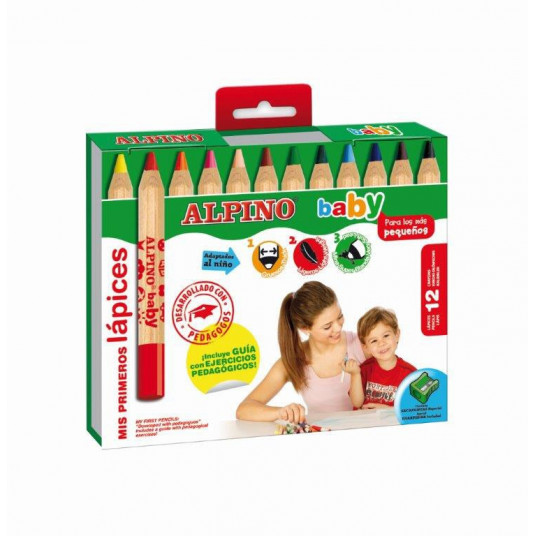 Pieštukai spalvoti ALPINO Baby 12sp