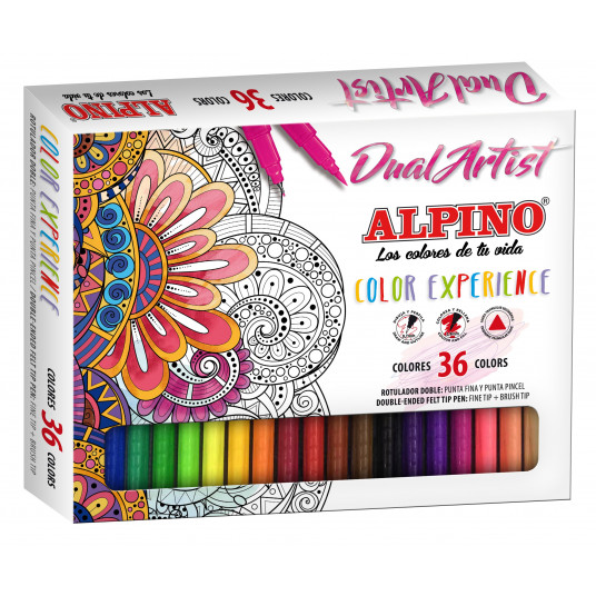  Flomasteriai ALPINO Color experience dual artist 36sp 