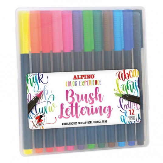  Teptukiniai flomasteriai ALPINO Color Experience brush lettering 12sp 