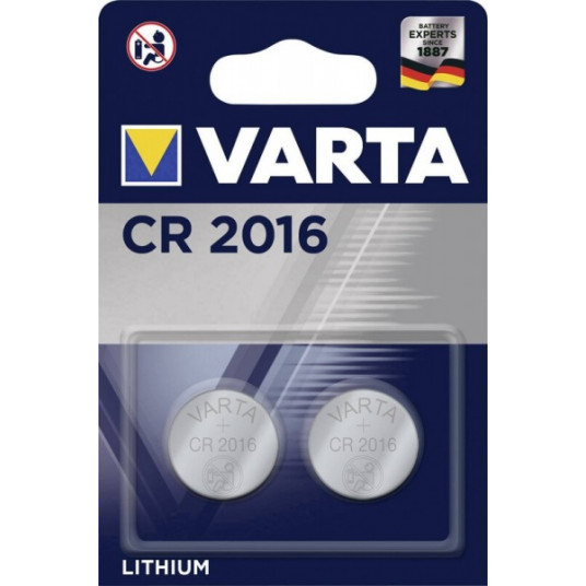  Baterijos Varta LITHIUM CR2016 - 2BP (2xCR2016) 