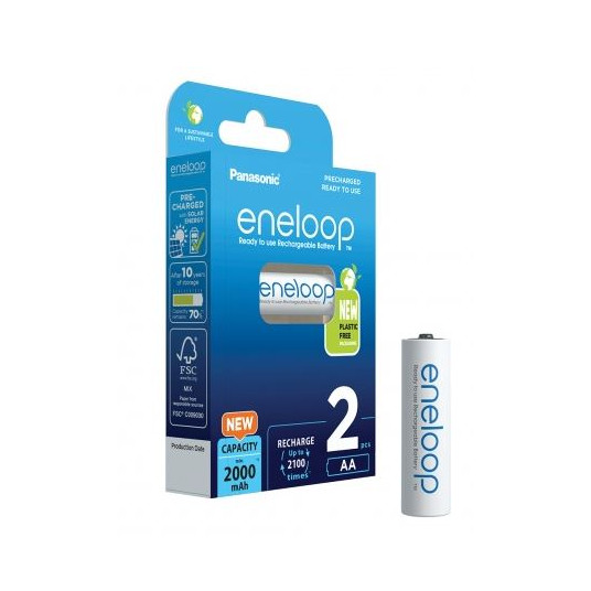  Įkraunamas elementas PANASONIC ENELOOP BK-3MCDE/2BE 2000 mAh (2xAA) 