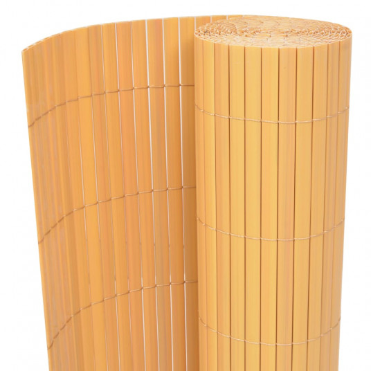 Dvipusė sodo tvora, geltona, 90x300cm, PVC