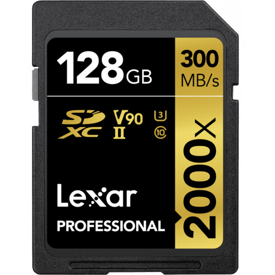  LEXAR PRO 2000X SDHC/SDXC UHS-II U3(V90) R300/W260 (W/O CARDREADER) 128GB 