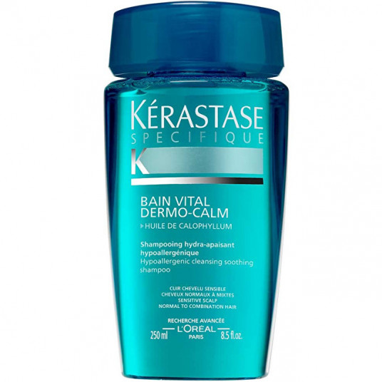 Kérastase - Shampoo for sensitive scalps for normal to combination hair Bain Vital Dermo-Calm (Hypoallergenic Hydra-Soothing Shampoo) 250 ml - 250 ml