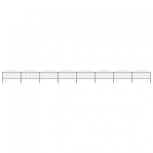  Sodo tvora su iečių viršug., juoda, (0,5-0,75)x13,6m, plienas 