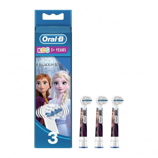  Oral-B Refill Frozen Replaceable toothbrush heads for kids, 3 pcs, White 