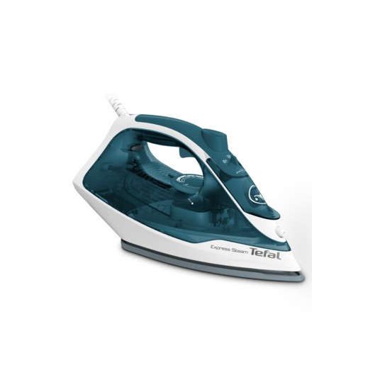  Tefal FV2839E0 lygintuvas Sauso ir garų tipo lygintuvas „Cerilium“ pagrindo plokštė 2400 W Mėlyna, Balta 