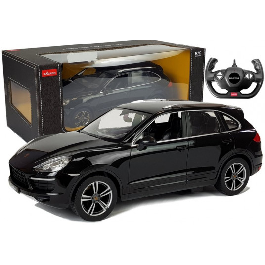 Nuotoliniu būdu valdomas automobilis - Porsche Cayenne Turbo, juodas